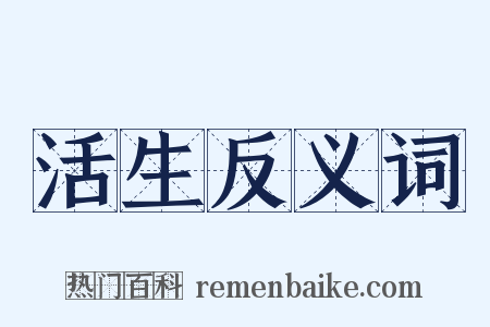 活生反义词是什么意思的图片